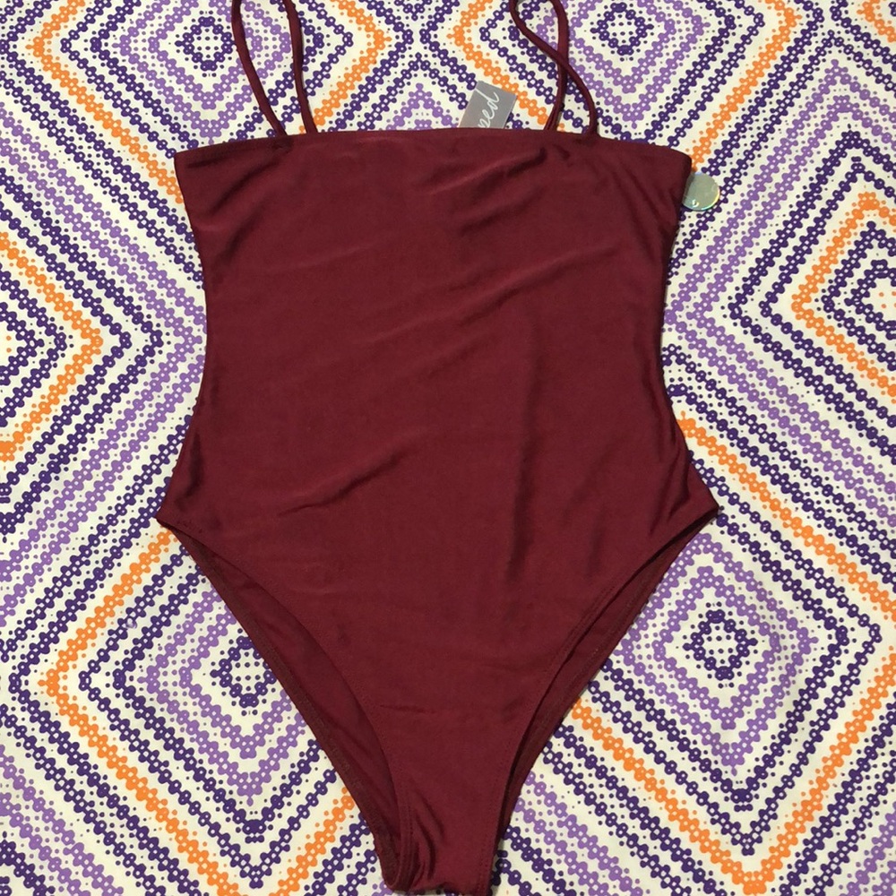 NWT - Burgundy One Piece Swim…